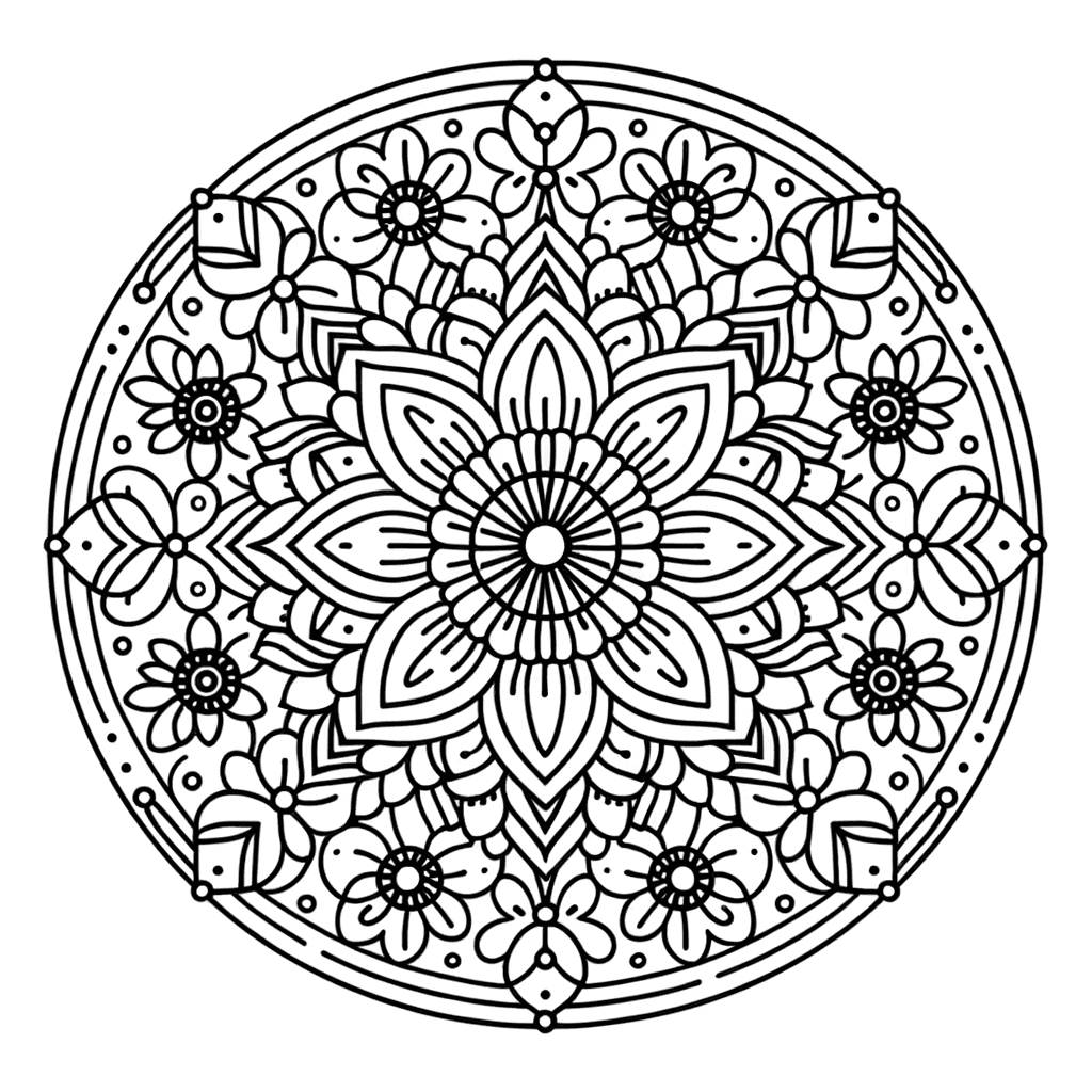 Mandala mit Blumen